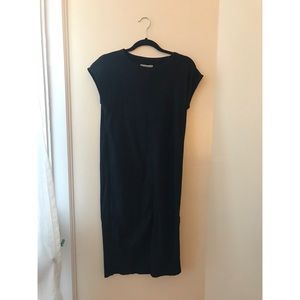 Everlane black midi dress